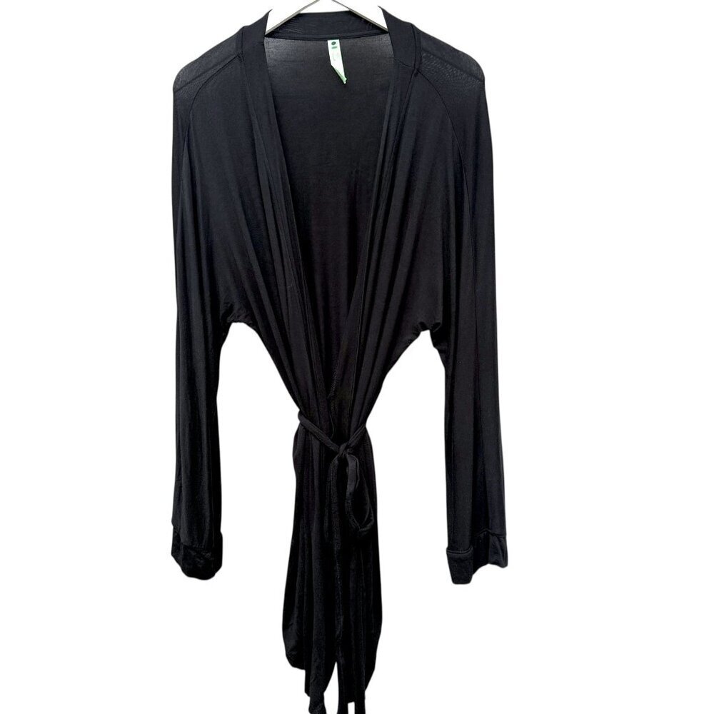 HONEYDEW Robe Black Size Large Stretch Rayon Blend Kimono Womens Loungewear - Picture 4 of 11